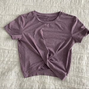 Buffbunny Purple Knotted Crop Top, Size Small
